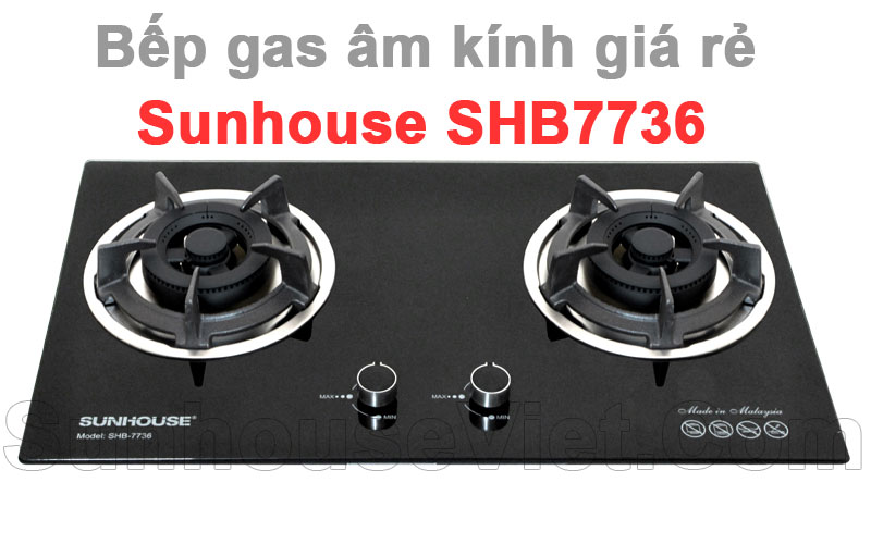 Bếp gas âm Sunhouse SHB7736 MỚI 100% (TẶNG DÂY GAS )-Đánh lửa IC nhạy-tiết kiệm gas-Bảo Hành Chính Hãng 24 Tháng