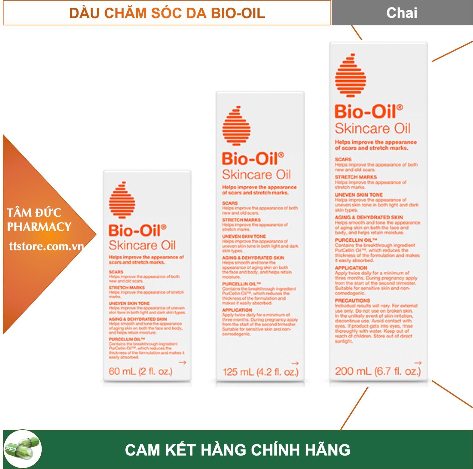 BIO OIL - Dầu dưỡng chống rạn da, mờ sẹo [BIOOIL, BIOIL, BIO OI]