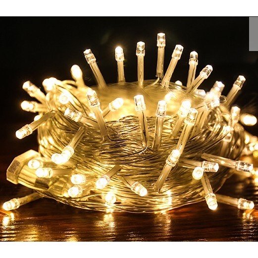(Có Phích Nối Điện-Đèn Không Chớp Nháy) Dây Đèn Đom Đóm Đèn Led Fairy Light Trang Trí Quấn Cây Sân Vườn Noel