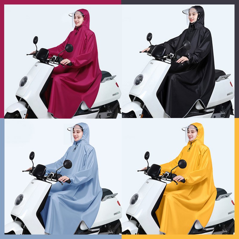 Áo mưa đi xe xẻ tà phong cách Nhật Bản mới cao cấp tiện dụng nhiều màu lựa chọn