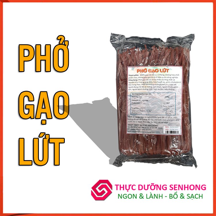 Phở gạo lứt đỏ (500gr) 100% từ gạo lứt sạch