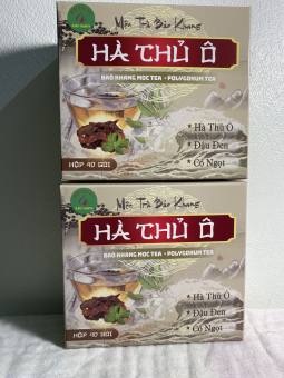 Hà thủ ô túi lọc (combo 2 hộp, 80 gói), hà thủ ô đỏ Bảo Khang, giảm rụng tóc, tóc bạc, hói đầu, giúp đẹp da, kích mọc tóc