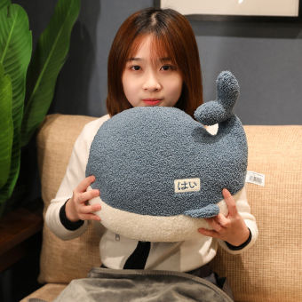 Bộ chăn gối ngủ văn phòng gấp gọn dùng văn phòng, du lịch và dã ngoại 100x170cm hình cá voi , gấu , cáo , cừu Canashop