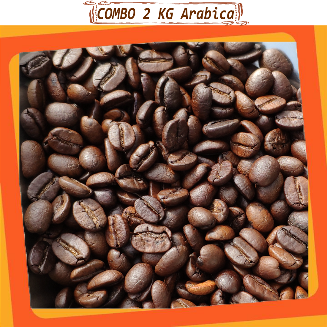 2kg arabica, cà phê hạt rang mộc nguyên chất, bột & hạt cafe rang xay tín đức, gia lai