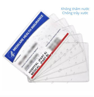 COM BO 10 Vỏ bọc thẻ ATM, thẻ CCCD, bằng lái xe, thẻ tín dụng trong suốt
