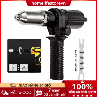 Tặng kèm đinh rive nhôm * Bộ đầu kít rút đinh rive có tay cầm