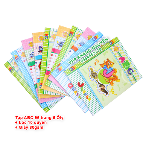 Abc hoa binh notebook 96 pages 80gsm paper 5 boxes of 10 volumes