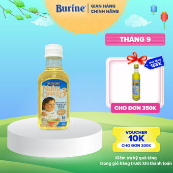 Dầu ăn dặm cho bé - Dầu cá Nutra Omega 3 nhập khẩu Chi Lê - cung cấp DHA & EPA giúp phát triển trí thông minh trẻ nhỏ