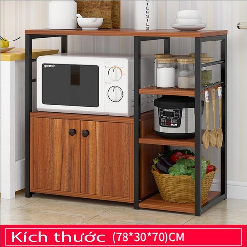 Kệ lò vi sóng 2 tầng 3 ngăn có tủ
