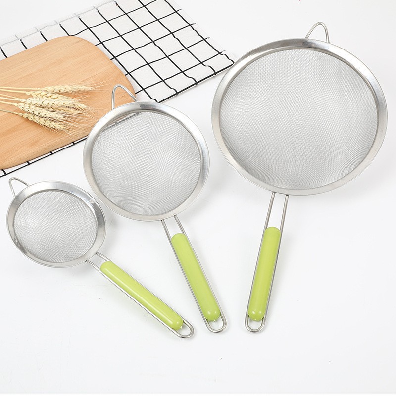 Rây lọc viền inox cán xanh cao cấp, lọc bột cháo, nước ép, thức ăn dặm cho bé