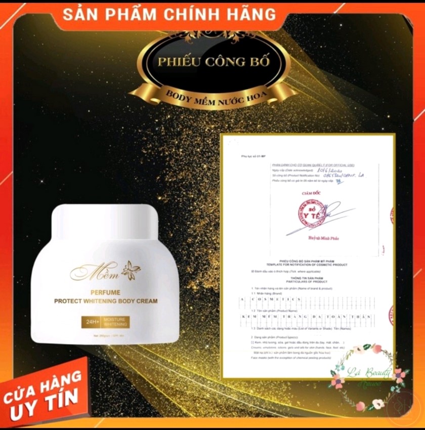 Kem body trắng da toàn thân chữ A hương nước hoa chính hãng 250g