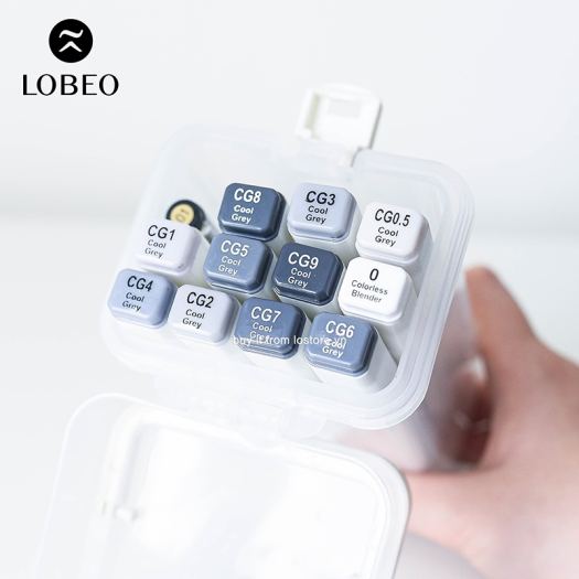 ↂ✾  [ LỖ STORE ] Màu dạ Touchliit 6 - Set xám