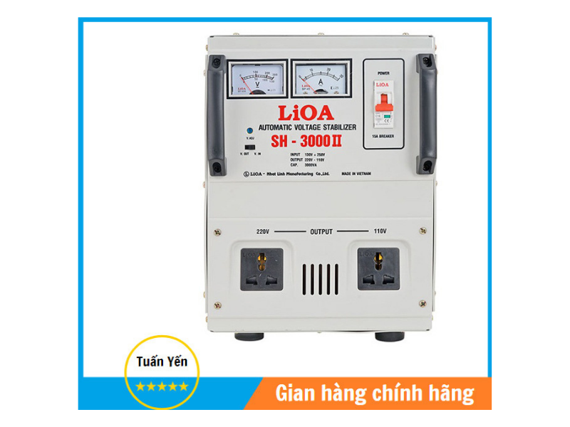 Ổn áp 1 pha lioa sh-3000 ii 3kva có lõi mô tơ quấn 100% dây đồng cực bền - hàng chính hãng