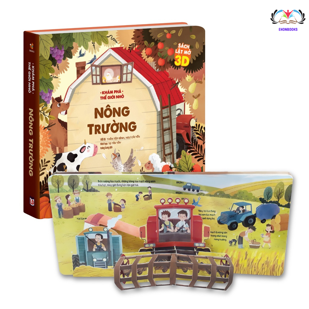 Sách tương tác - Khám phá thế giới nhỏ Nông Trường - Lật mở cho bé 2-12 tuổi