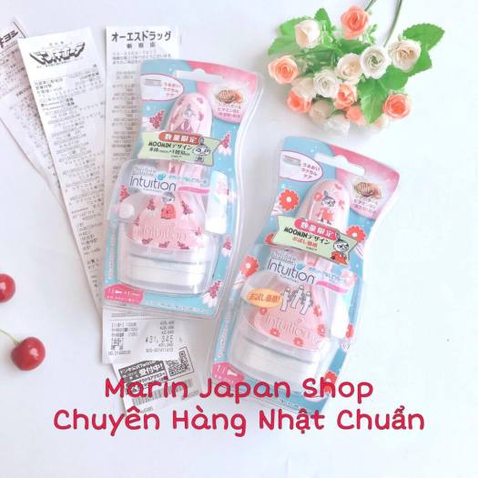 Dao cạo lông body lông chân, tay, nách - Schick Intuition cao cấp Nhật Bản Màu Hồng