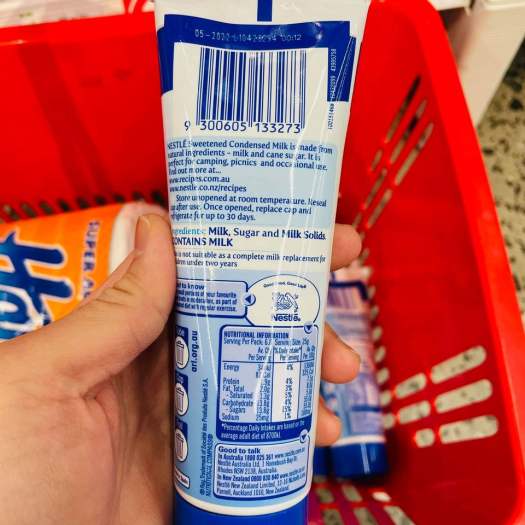 Sữa đặc Nestle Úc dạng tuýp 170g