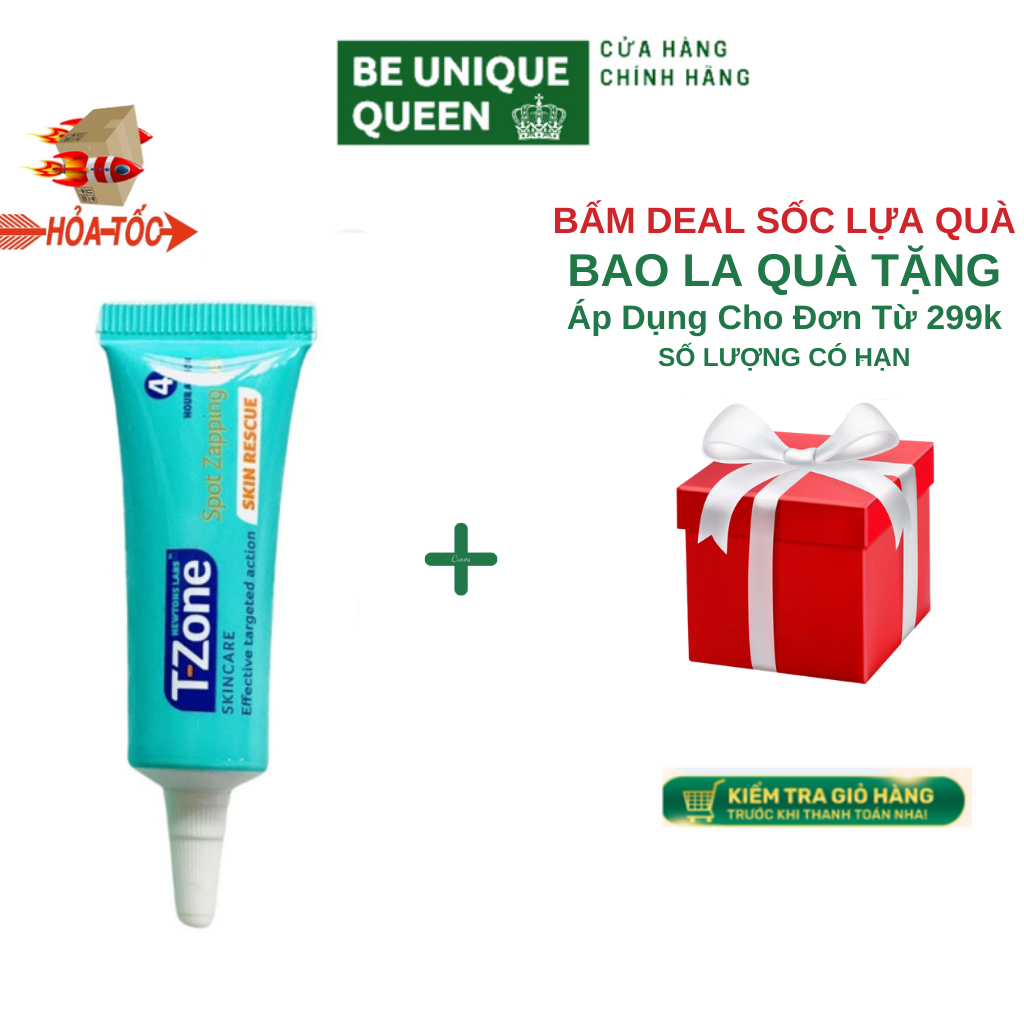 T zone gel chấm mụn tinh chất tràm trà giảm mụn cấp tốc t-zone spot zapping gel 8ml chính hãng anh quốc