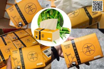 Gói 300 tờ giấy ăn Gấu trúc siêu dai, siêu mềm mịn