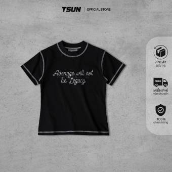 Áo Baby Tee TSUN SIGNALINE - Đen - [UNISEX] - Thêu