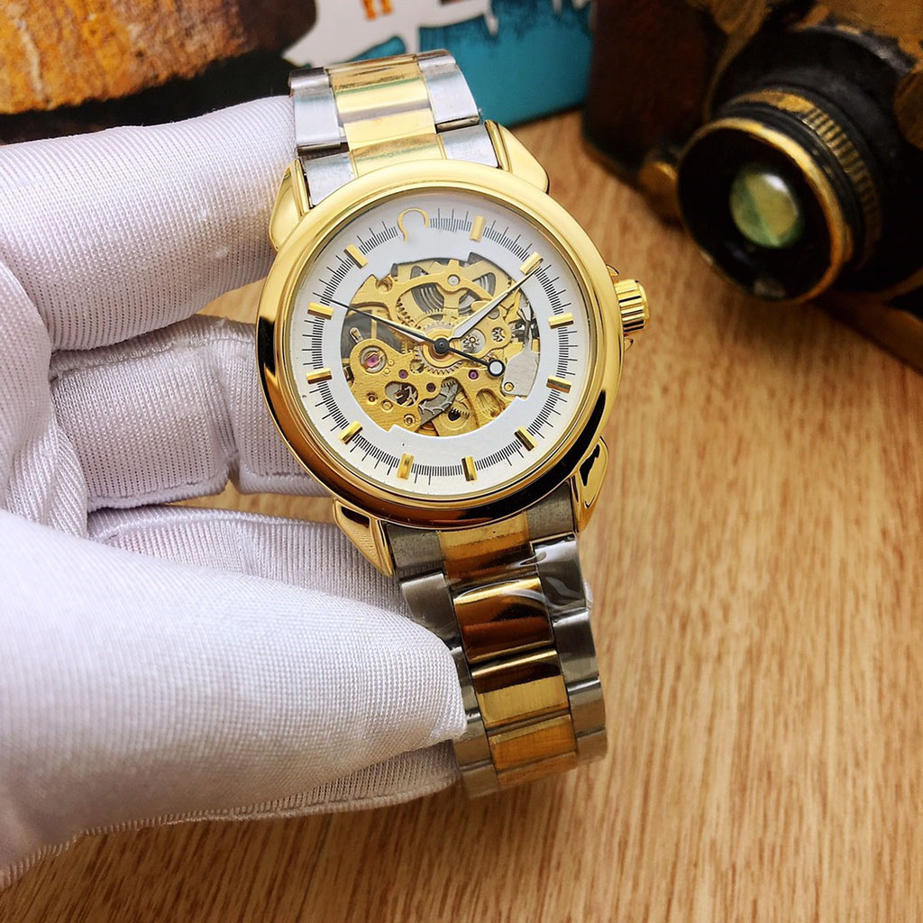 Đồng hồ nam OMEGA máy cơ automatic cao cấp - Mặt tròn 42mm - Bảo hành 12 tháng