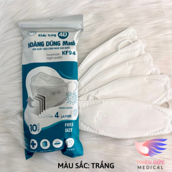 Khẩu trang KF94 Hoàng Dũng Thùng 300 cái 4 Lớp