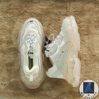 Giày thể thao Sneaker Ba len đế khí trắng trong