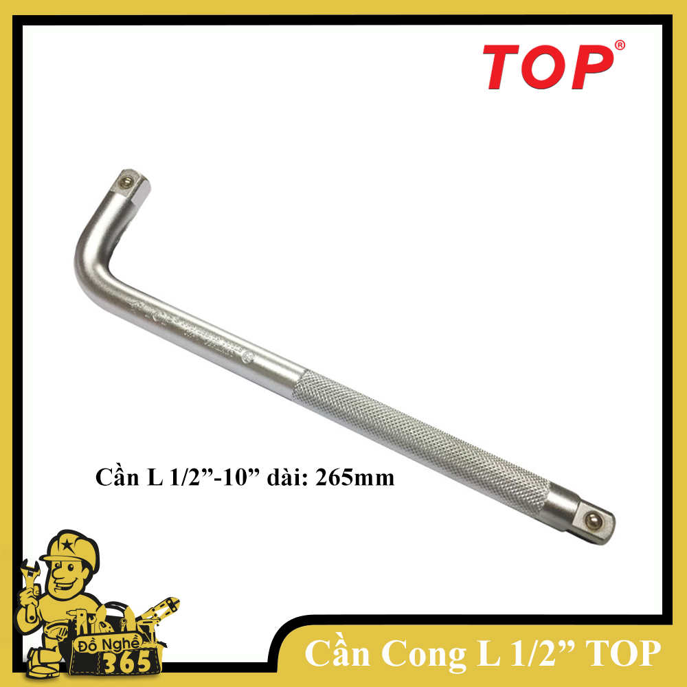 Cần siết đầu cong L 1/2" dài 10" Top - , đầu tuýp 1/2” thích hợp sử dụng mở những bulong có kích thước vừa & nhỏ trong các chi tiết maý móc, xe cộ