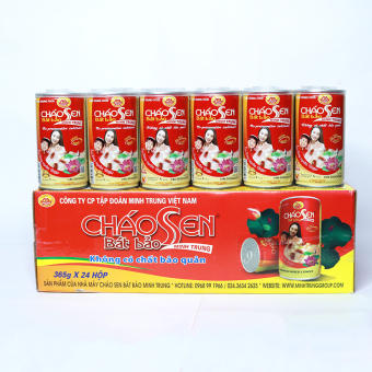 Cháo sen bát bảo Minh Trung 1 thùng 24 lon