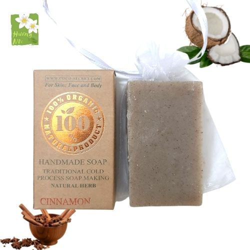 Xà phòng dừa quế giảm mụn dưỡng da Coco Secret 100g