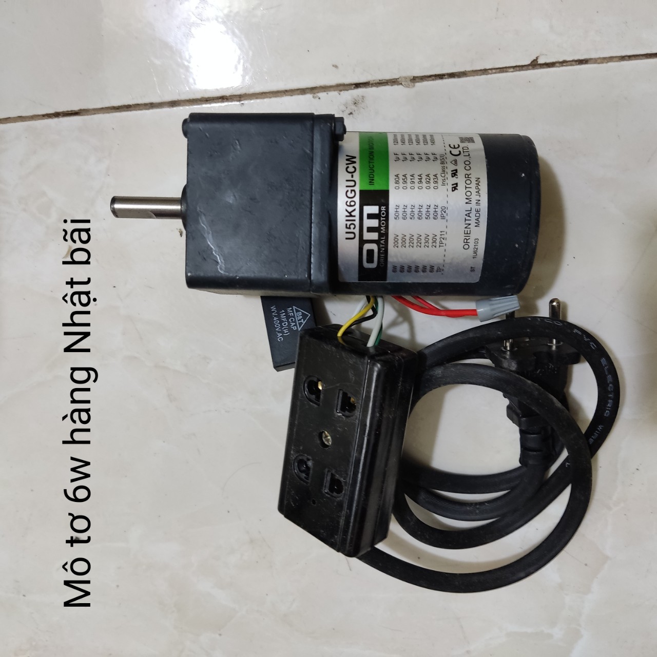 Mô tơ giảm tốc 220v 6w hàng Nhật bãi chế lò quay máy quay tự động