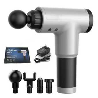 Máy Massage 6 Chế Độ 4 Đầu Fascial Gun Trị Nhức Mỏi Vai Gáy,Đau Giãn Căng Cơ, Súng Massage Cầm Tay Fascial Gun phục hồi cơ bắp toàn thân
