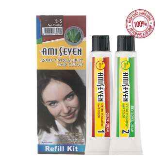 Nhuộm phủ bạc dược thảo số S5 Hạt dẻ đậm (Loại tiết kiệm) - Nhanh 7 phút Hàn Quốc (60g + 60g)