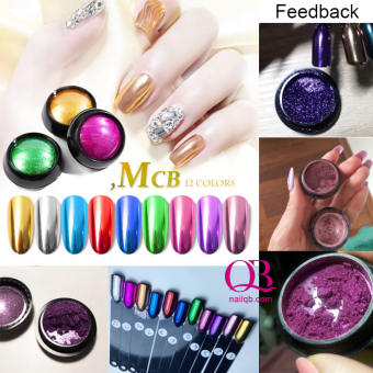 Bột tráng gương trang trí móng màu đơn sắc (vàng bạc xanh đỏ tím....)