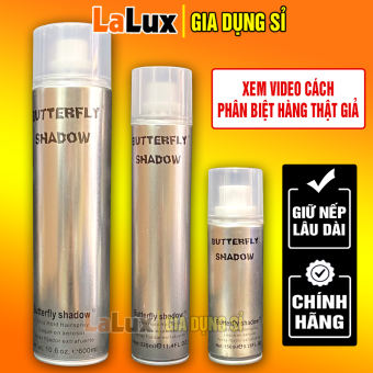 Gôm Xịt Tóc Nam Nữ BUTTRELFY SHADOW CHÍNH HÃNG 600ml / 150ml / 320ml - Keo Xịt Tóc Tạo Kiểu Giữ Nếp Nam, Nữ , Keo Vuốt Tóc Dạng Xịt Tóc Chuyên Nghiệp Làm Cứng Tóc Cho Nam Và Nữ - LALUX