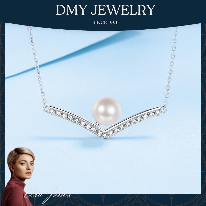 DMY Jewelry Diamond Ring For Women/Moisanite Ring/Moissanite Diamond Ring/Moissanite Jewelry/Woman Jewellery Ring/925 Silver Ring/Silver Ring Women/Moissanite Ring Gra/Moissanite Ring 0.5 Caret/V-shaped Pearl Necklace