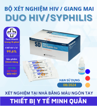 Bộ test xét nghiệm HIV và giang mai - SD bioline (HIV/Syphilis Duo)