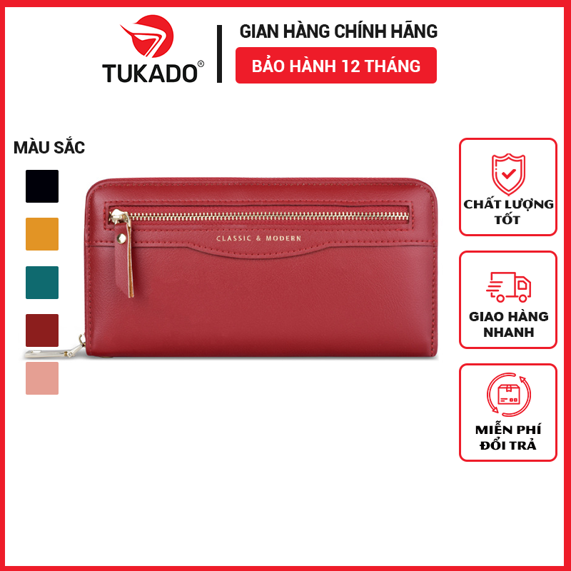 Ví Nữ Dài Cầm Tay Chính Hãng PERFECT FOR YOU Đựng tiiền Điện Thoại Nhiều Ngăn Tiện Dụng Da Cao Cấp Cực Đẹp Giá Rẻ TL16 - Tukado