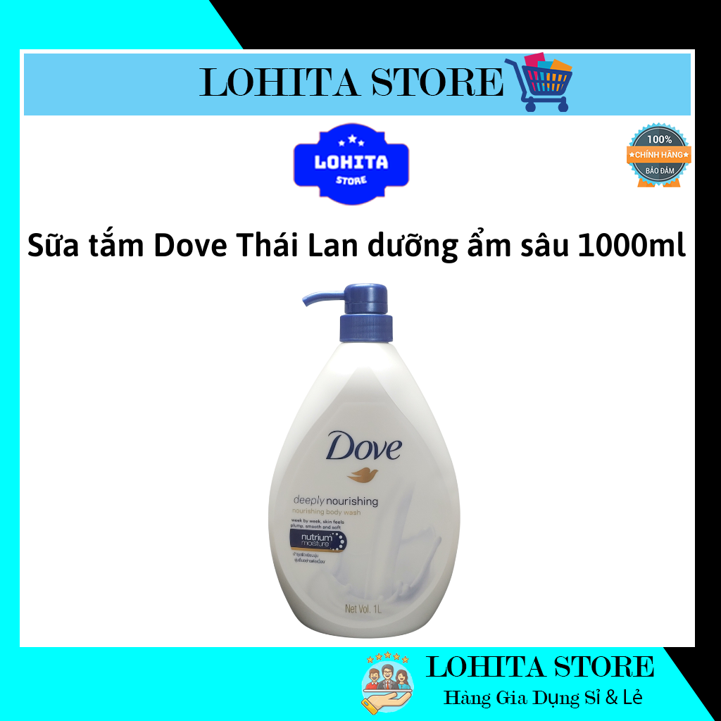 Sữa tắm Dove Thái Lan dưỡng ẩm chuyên sâu 1000ml