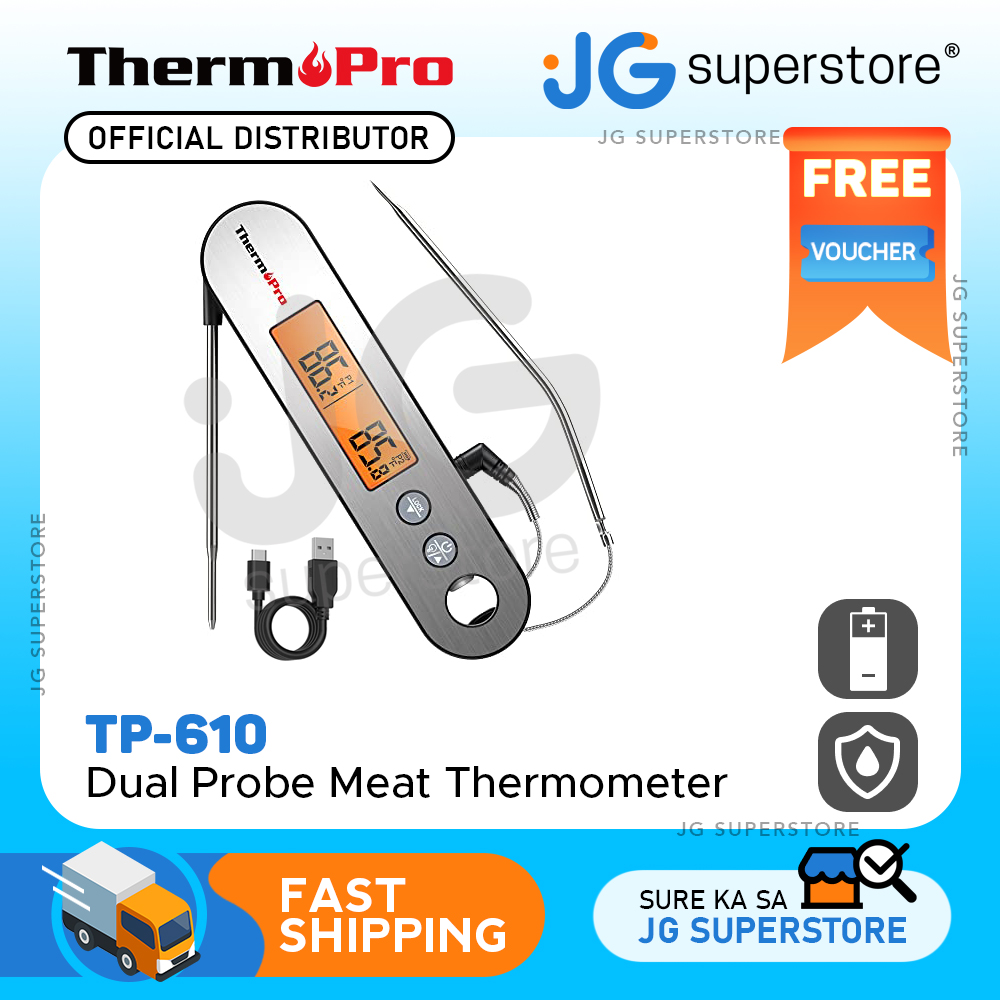 ThermoPro Lightning TP622 One-Second Instant Read Meat Thermometer with  Ambidextrous Display, IP65 Waterproof Rating and Magnetic Back Plate for  Home