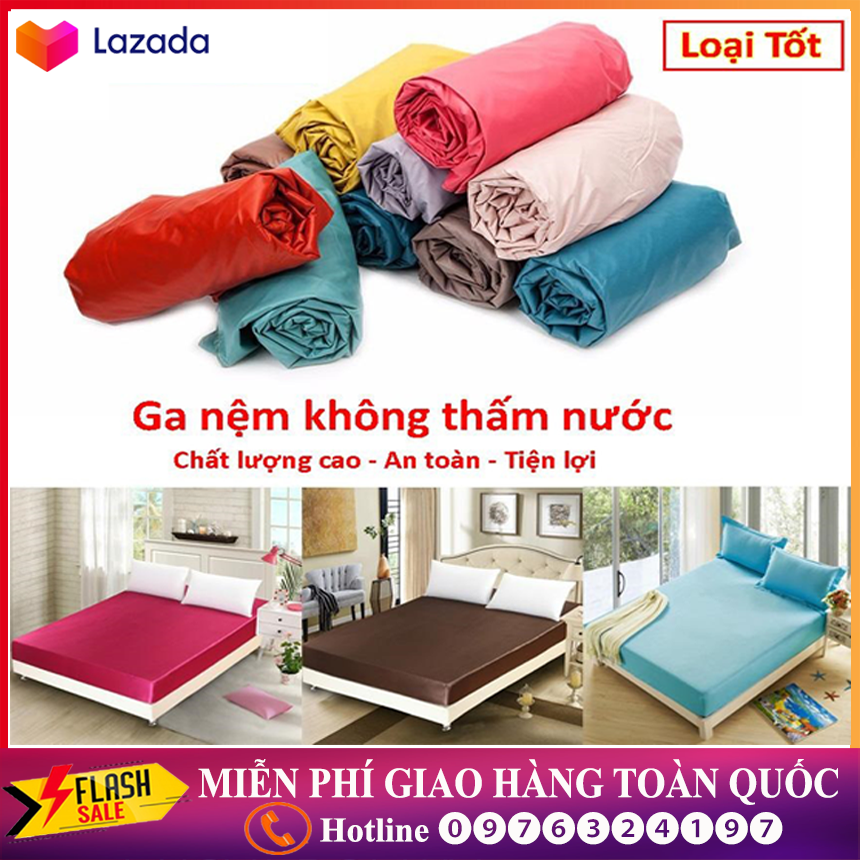 [HCM] ( LOẠI TỐT )Ga bọc nệm chống thấm 1m6 x 2m Ga chống thấm  Ga nệm chống thấm nước cao cấp chất liệu an toàn êm ái dễ dàng vệ sinh. ĐẢM BẢO CHẤT LƯỢNG.