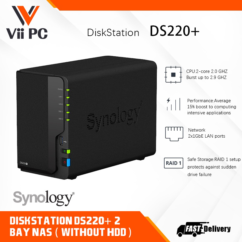 Synology DS120j DiskStation J series 1ベイオールインワンNASキット