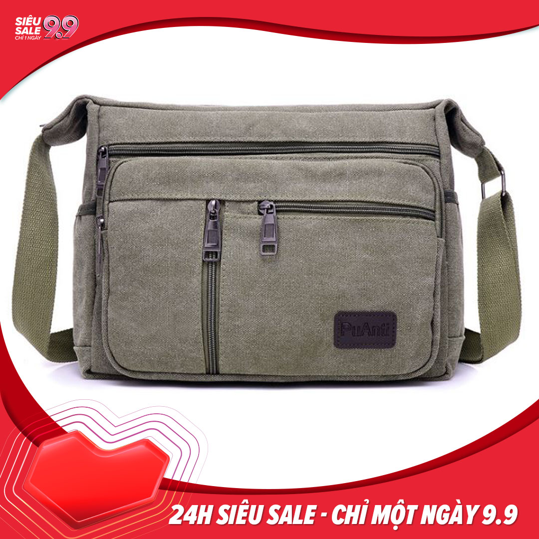 Túi đeo chéo vải bố nam nữ đi làm đi du lịch-túi đéo chéo canvas vb1-tuxa store