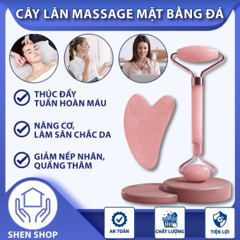 Cây lăn massage mặt 3D, dụng cụ chăm sóc da mặt cầm tay, thanh lăn massage mặt nâng cơ, cây mát xa mặt bằng đá, con lăn mát xa săn chắc thon gọn gương mặt, thanh lăn tan bọng mắt trị thâm quầng, cây lăn mặt làm thon gọn