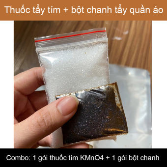 Combo tẩy tím + bột chanh tẩy quần áo thâm kim tẩy ẩm mốc quần áo siêu đỉnh An Nam Decor