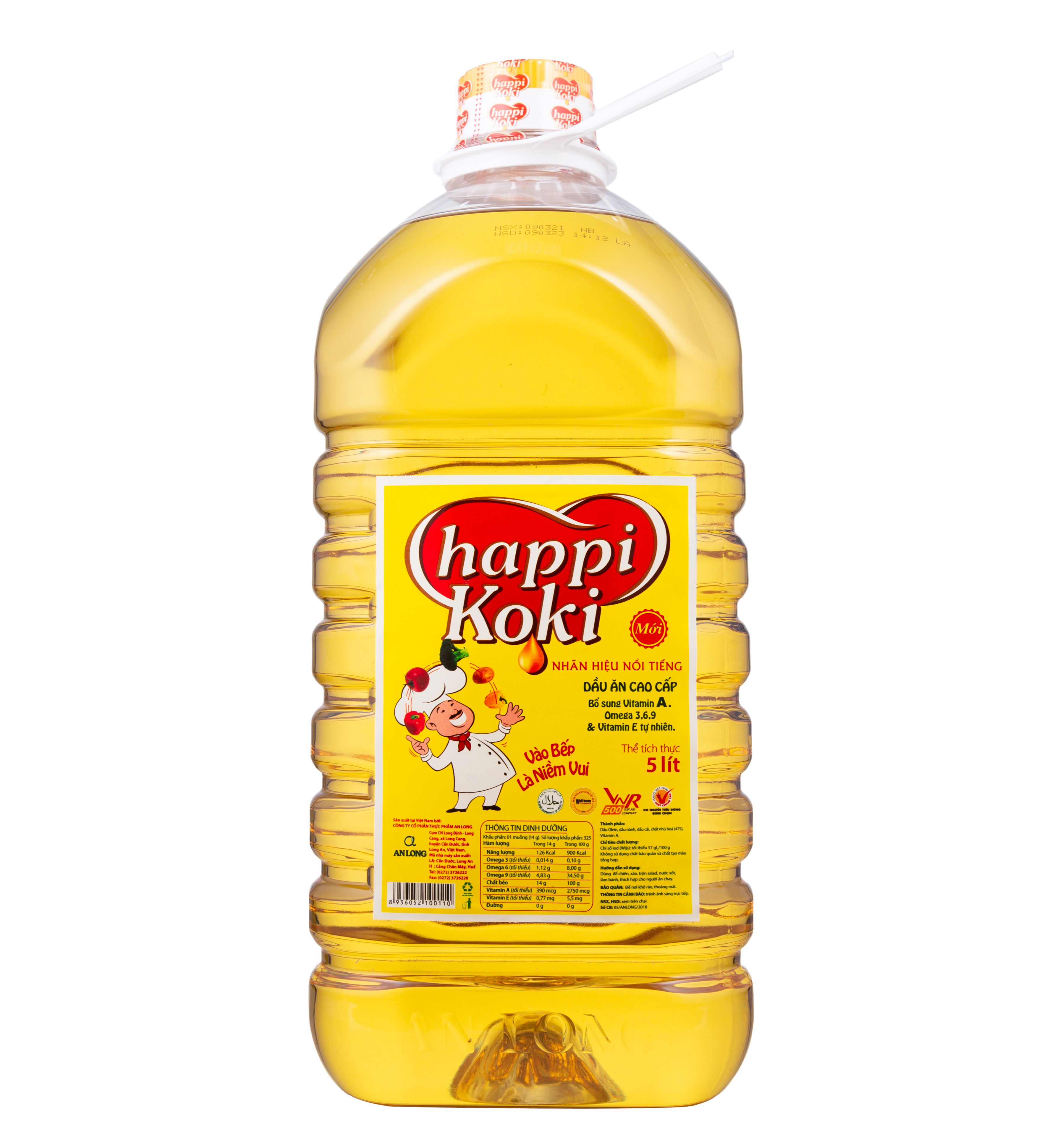Dầu ăn happi koki 5l