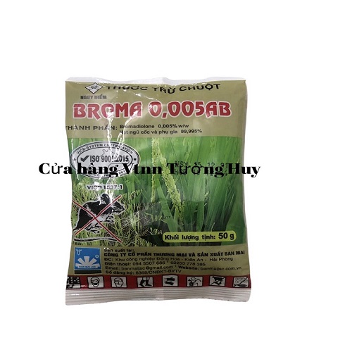 Bả diệt chuột, diệt chuột sinh học Broma 0,005AB