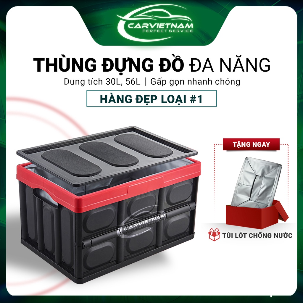 Thùng đựng đồ ô tô - thùng đựng đồ gấp gọn - để đồ cốp xe hơi, đa năng dùng cho ô tô và gia đình ccar vietnam