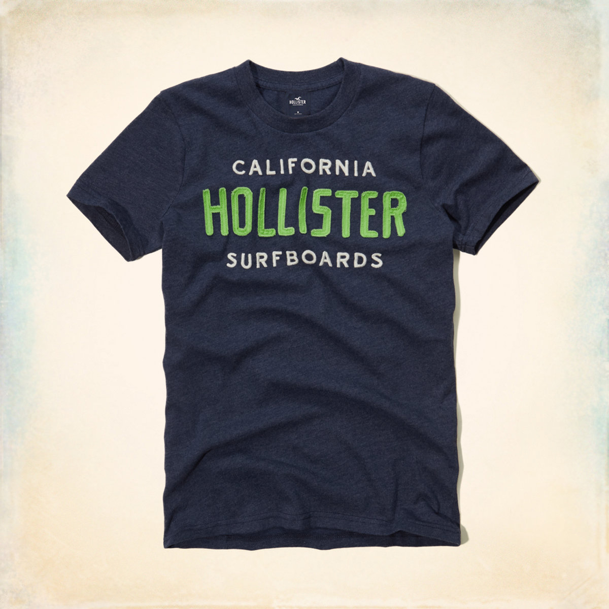 Áo thun hollister navy cali surf