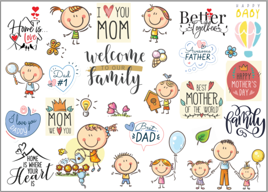 Sticker dán sổ tay, trang trí sổ dán ảnh, scrapbook, nhãn dán sinh nhật, giáng sinh