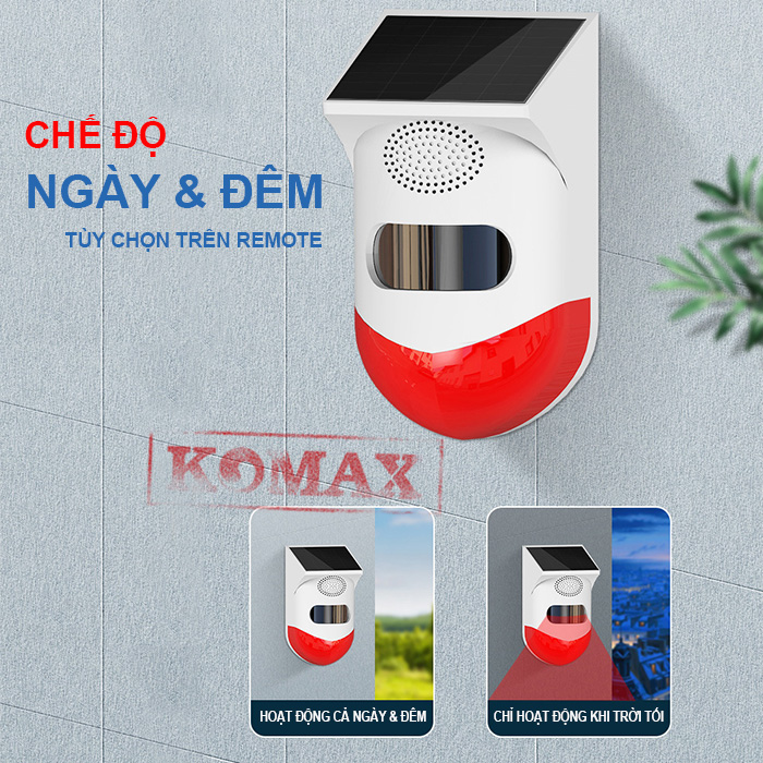 CHỐNG TRỘM NĂNG LƯỢNG MẶT TRỜI KM-X20.. Chống trộm ngoài trời không cần dùng pin. Chống trộm hồng ngoại năng lượng mặt trời tự sạc pin